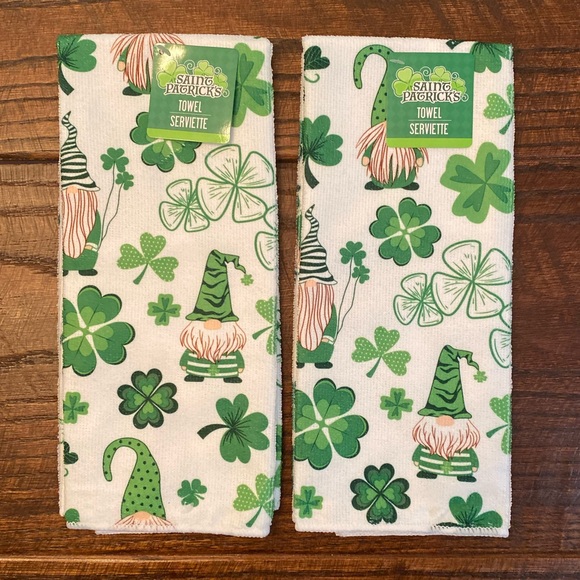 St. Patricks Day Gnomes Kitchen Towels & St. Patrick’s Day Gnome Figures Bundle - Picture 3 of 16